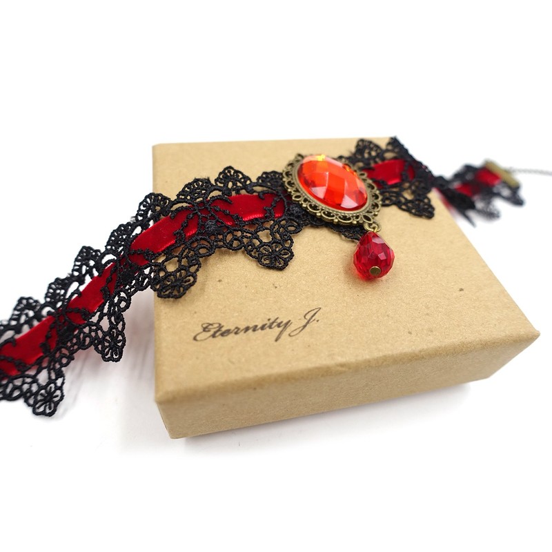 ETERNITY J. Retro Handmade Craft Lace Royal Court Vampire Choker