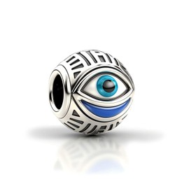 Manyilus - Abalorio de esmalte con colores deslumbrantes para todo el mundo con abalorio de ojos, adecuado para abalorios, pulseras originales, joyas, regalo para mujeres, familiares y amigas.