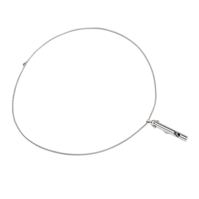 Whistle Pedant Necklace Reduce Anxiety Cylindrical Deep Breathing Stress Relief