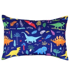 Cloele Kids Toddler Pillowcase,Small Pillow Cover,Navy,13x18in,Dinosaur