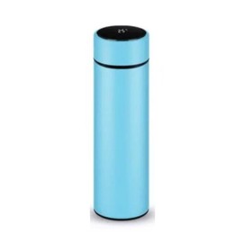 Water Bottle with LED Temperature Display Double Walled Vacuum Insulated Stainless Steel Sports AutomotiveTravel Mug BPA-free Leak Proof Keep Cold 12H and Keep Warm 6H (BLUE SKY)