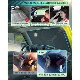 GAFAT Suzuki Jimny 2018-2024 2025 JB64/JB74 Sunshades Front Window Inside, Jimny 2023 Windscreen Parasol Sun Visor Sunshades, Sun Protection, Cooling, UV Protection, Suzuki Jimny Accessories