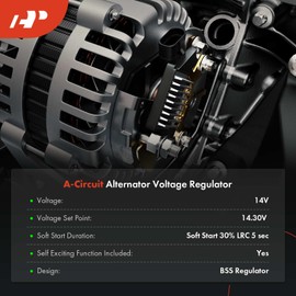 A-Premium Alternator Voltage Regulator Compatible with Toyota Tercel 1987 1988 1989 1990, 1.5L, 14V A-Circuit 14.50 Vest