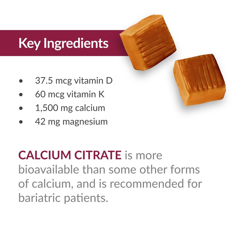 Bariatric Advantage Calcium Citrate Chewy Bites 250 mg with Vitamin