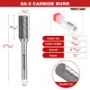 MAXPOWER 1/4" Carbide Burr Set, 3-Piece Rotary Burrs, Double Cutting