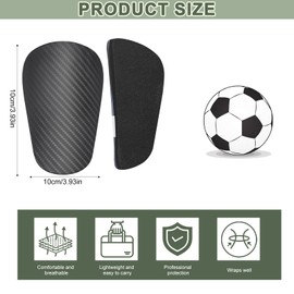 Lafo Pack of 2 Football Shin Pads, Shin Pads, Small, Shin Pads for Men, Adults, Protective Equipment for Teenagers and Adults (10 x 6 cm)