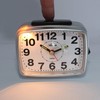 Atlanta Quartz alarm clock without ticking, creeping second light, snooze,