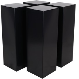 Dosenritter 4 x Square Storage Jars/Tea Canisters, Aroma-Proof Metal for Approx. 250 g, Earl Grey, 20.3 x 6.8 x 6.8 cm (H x W x D), Also Ideal as a Coffee or Spice Box