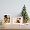 KINLINK 5x7 Picture Frame Natural Wood Frame with HD Plexiglass