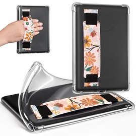 CoBak Clear Case for 6" E-Reader 2024 and 2022 (11th Generation) with Elastic Hand Strap - Ultra-Slim Soft TPU Transparent Cover, Lightweight & Durable Protection