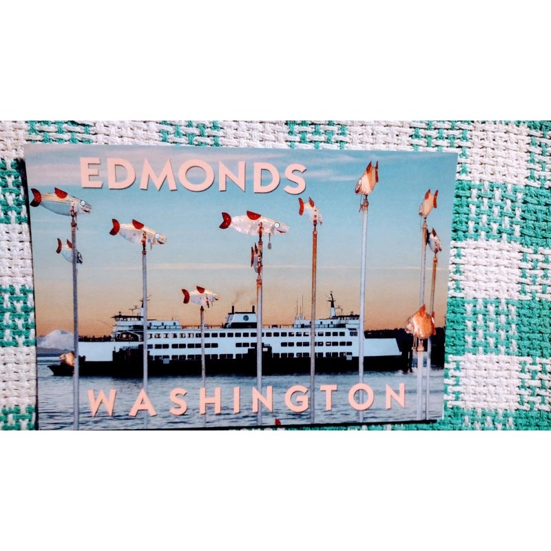 BEAUTIFUL POST CARD FERRY @ EDMONDS WASHINGTON