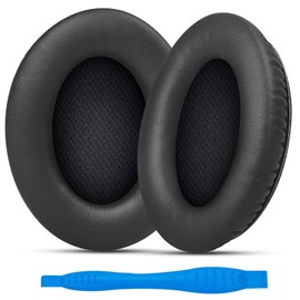 GEVO Replacement Ear Pads Cusion for Bose QC15 Headphones Fit Bose QuietComfort 25/QC2/AE2/AE2i/AE2W with Soft Protein Leather Easy Installation SoundTrue&SoundLink Around-Ear Headphones