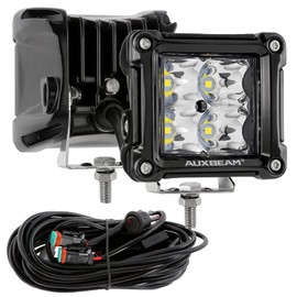 Auxbeam FA Series Spot Beam LED Pod Lights, 3 Inch 40W Cube Offroad Spot Light, with DT Wiring Harness, Driving Auxiliary Ditch Lights, for Truck ATV UTV Jeep Car, Pair