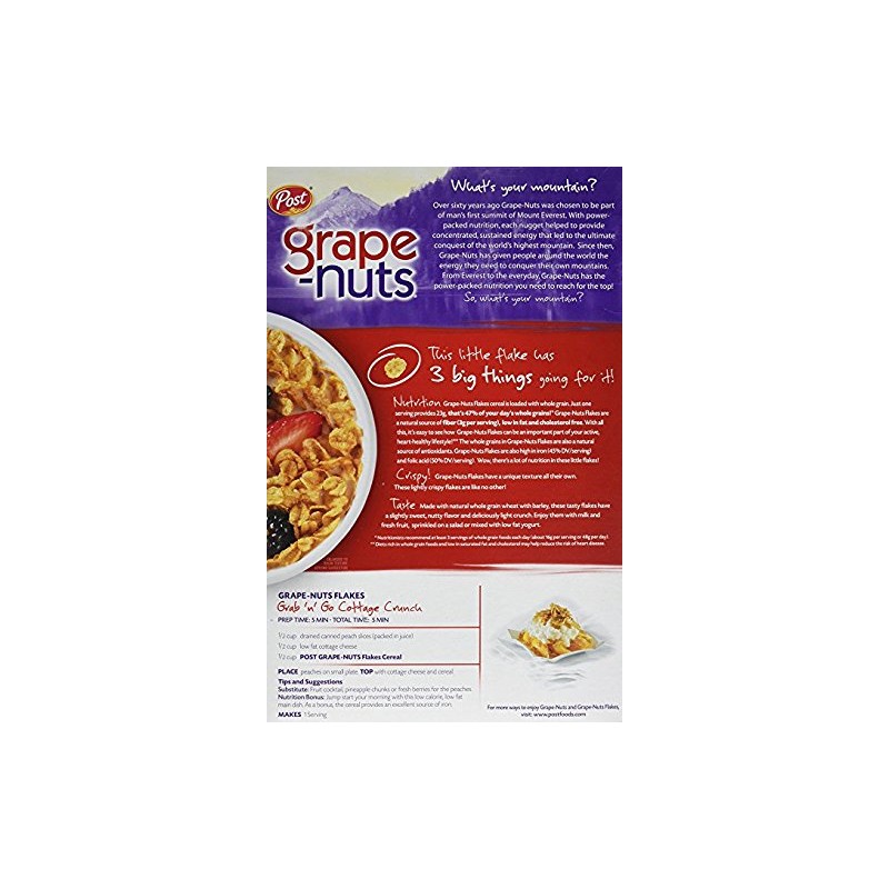 2 pack - Post Grape-Nuts Flakes, 18 oz per Box.