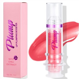 WenFeng Spicy Lip Plumping Booster,Plumping Lip Oil with Chili Extract,Plump and Pout Lip Plumper for Women Girls,Fuller Lips Instantly,Hydrating,High-Shine (04)