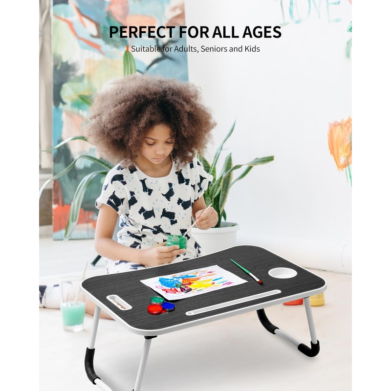 FISYOD Foldable Laptop Table, Portable Lap Desk Bed Table Tray,