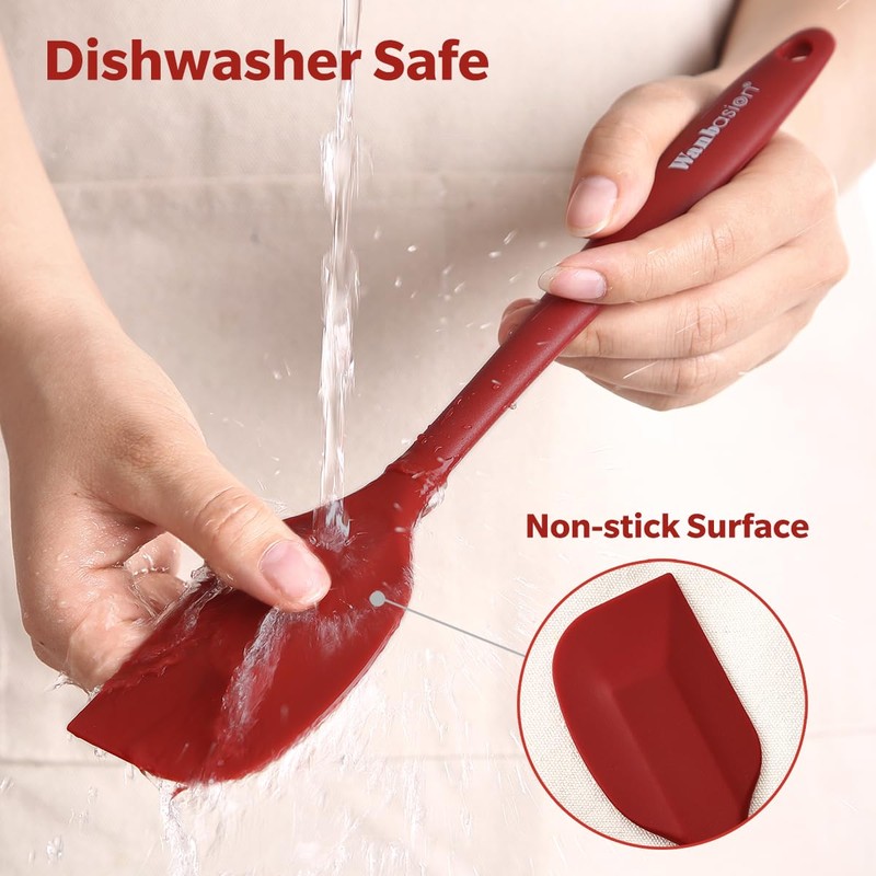 Wanbasion 5 Piece Premium Silicone Spatula Set Heat Resistant, Kitchen