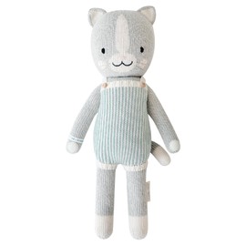 cuddle + kind Dylan The Kitten Regular 20" Hand-Knit Doll – 1 Doll = 10 Meals, Fair Trade, Heirloom Quality, Handcrafted in Peru, 100% Cotton Yarn