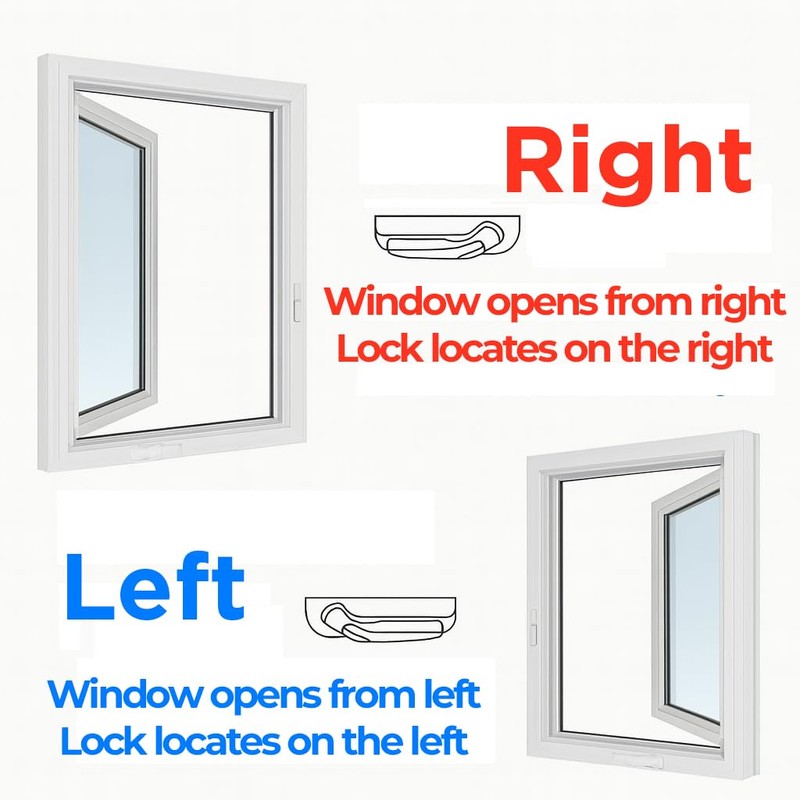 YWNN Folding Casement Window Crank Handle with Snap-On Cover –