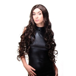 WIG ME UP - GFW2035-6 Women's Wig Extremely Long Brown Wavy Slightly Curly Voluminous