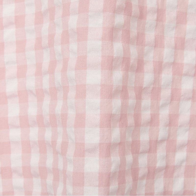 JAJU [JAJU] Women's Seersucker 5/10 Sleeve Pajama Set_Light Pink