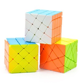 Yealvin - Juego de cubos de velocidad, cubeta mágico de 4 x 4, cubeta de 4 x 4 ejes y cubeta de molino de viento 4 x 4, cubeta de velocidad mágica 4 x 4 x 4, rompecabezas sin pegatinas para niños,