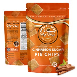 Great Lakes Pot Pies - Cinnamon Sugar Pie Chips - Crunchy Cookie Crisp - Buttery Cinnamon Snacks for Adults & Kids - Cinnamon Crackers - 1 Pack