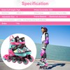 Inline Skates with Full Light Up Wheels, 4 Sizes Adjustable