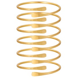 RINTOLER 6Pcs Gold Cuff Bangle Bracelets Set for Women - Multi Layer Stackable Textured Bracelets Boho Jewelrys for Women. (6pc Cuff Gold)