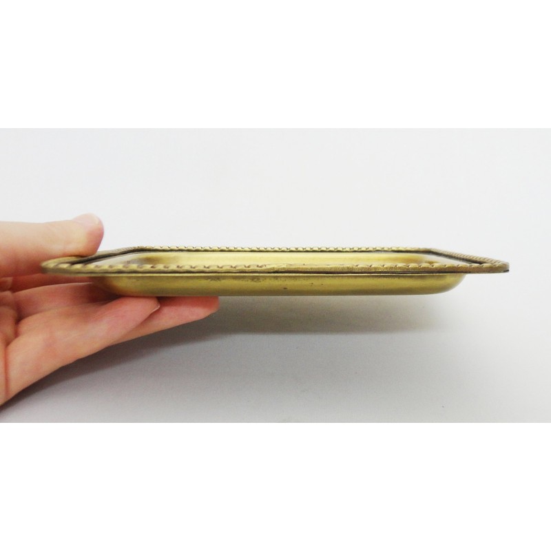 PL Antique Tray CHAMARRE, Rectangular, Iron, Gold Color