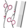 Wikdey Pink Dog Grooming Scissors with Safety Round Tip,Pet Grooming