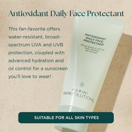 Marini SkinSolutions Antioxidant Daily Face Protectant - Broad-Spectrum SPF 33 Sunscreen - Water Resistant (80 Minutes) - Cruelty Free - Made in the USA - 2 oz