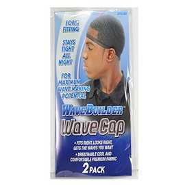 Wave Builder Wave Cap Black 6-Pack (3 Sets of Wave Builder Wave Cap Black 2-Pack)