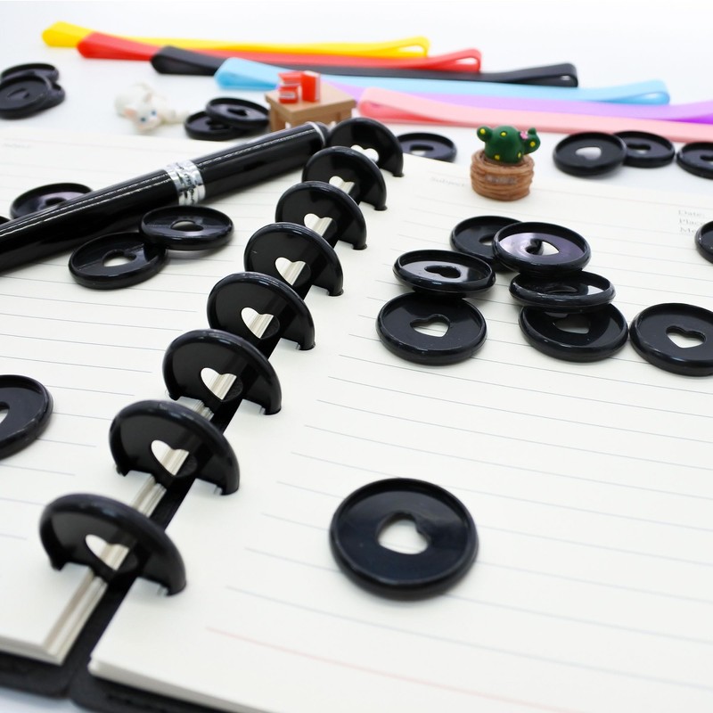 ITSYHPRO 100pcs Discbound Discs Plastic Expander Binder Rings Disc Planner