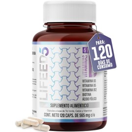 LIFEED5 Complejo B Vitaminas B1, B2, B3, B5, B6, B12  120 cápsulas