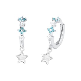 Prinzessin Lillifee Stud Earrings for Girls and Children, Comes in Jewellery Gift Box, Silver, Cubic Zirconia