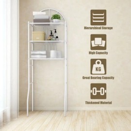 Bathroom Towel Storage Rack with 3 Shelves for Organizing Your SpaceColor: White Color
