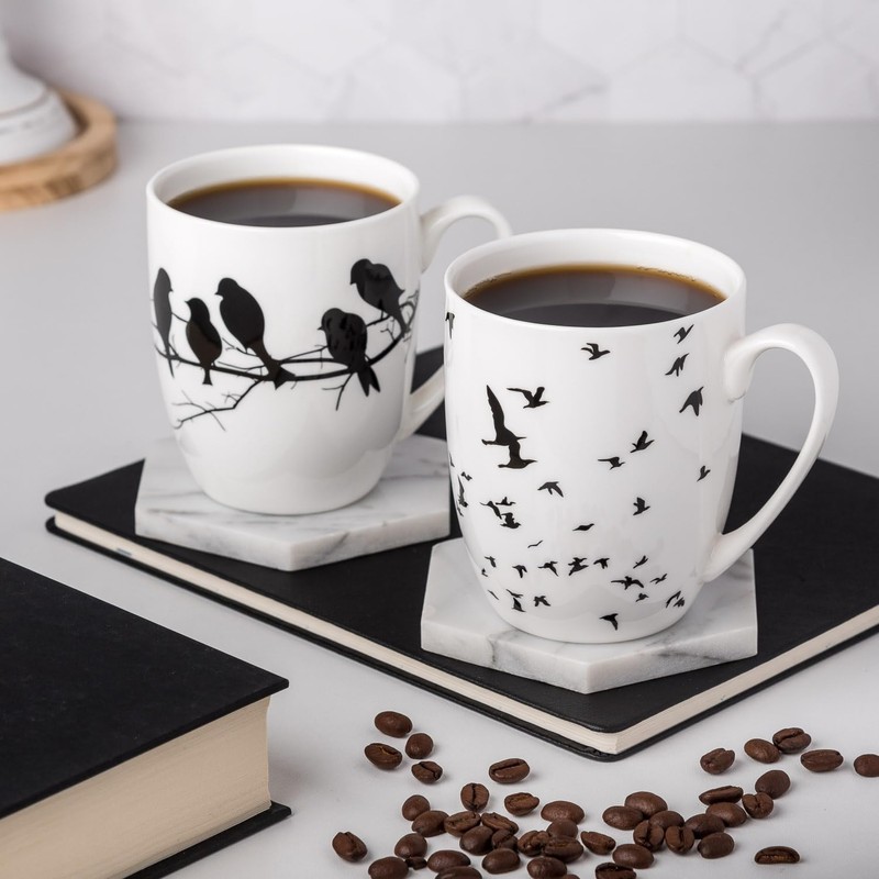 Bird Silhouette Set of 2 Mugs