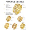 BOMAIL 18Pcs Stackable Rings for Women 14K Gold Plated Stainless