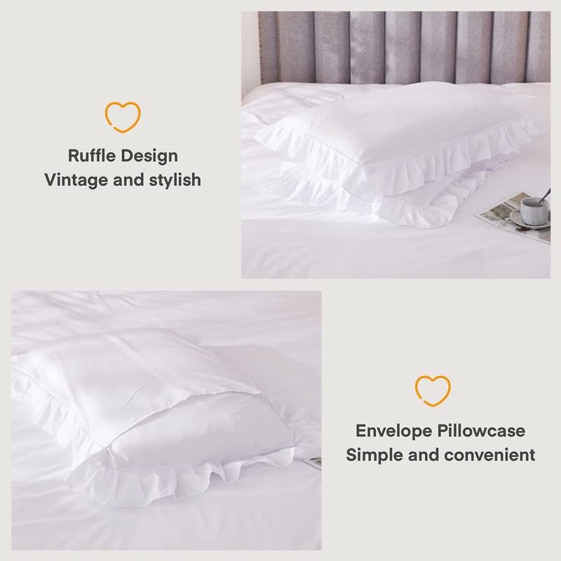 Andency White Oversized Super King Plus Comforter Set, 3 Pieces