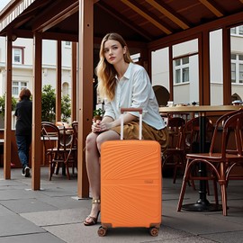 Eeeza Luggage Sets 3 Piece, Suitcases with Wheels, ABS Hard Case Luggage with TSA Lock Spinner Wheels, Carry On Luggage Set (20inch)