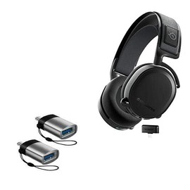 BoxWave Cable Compatible with SteelSeries Arctis 7+ - USB-C to A PortChanger (2-Pack), USB Type-C OTG USB Portable Keychain - Slate Black