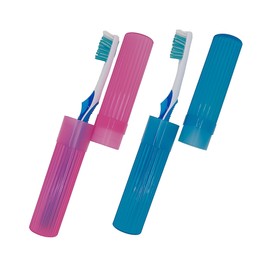 American Comb Toothbrush Holder (Blue & Pink) - Made in The USA. W/Ventilation Holes.