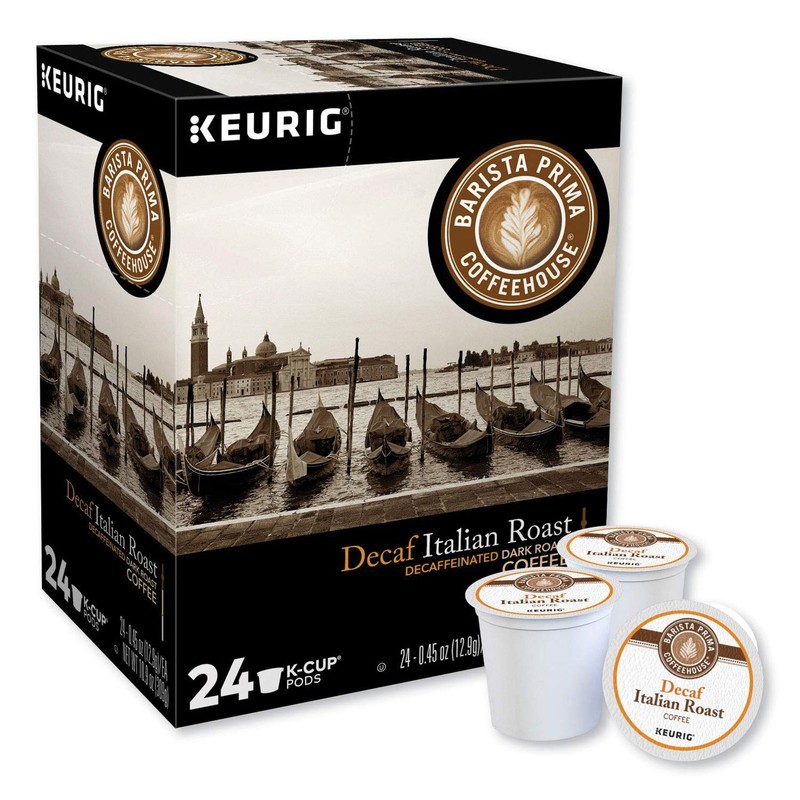 Barista Prima Decaf Coffee, Italian Roast, Rich. Dark. European., 24-
