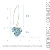 TAMI Aretes de plata con flores azules nomeolvides, Pendientes de