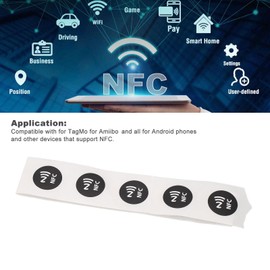 30Pcs NFC Tags PVC Waterproof 504 Bytes Programmable NFC Stickers TagMo Phone for Long Term Use (Black)