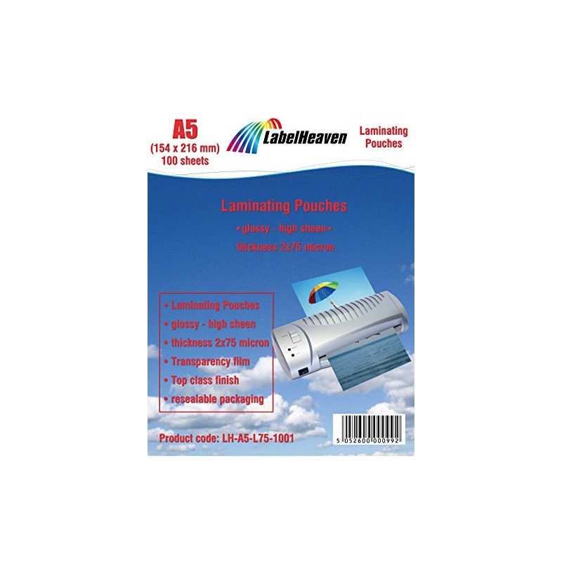 Laminating Pouches DIN A5 (154 x 216 mm) LH-A5-L75-1001 Pack