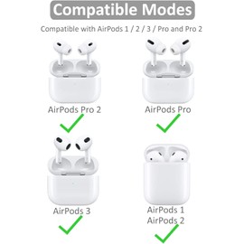 ALXCD Ear Hooks Compatible with AirPods Pro 2 & AirPods, 6 Pairs Adjustable Over-ear Soft TPU Ear hook [Anti Slip][Anti Lost], Compatible with AirPods Pro 2 AirPods3 All Generations, Black White Clear
