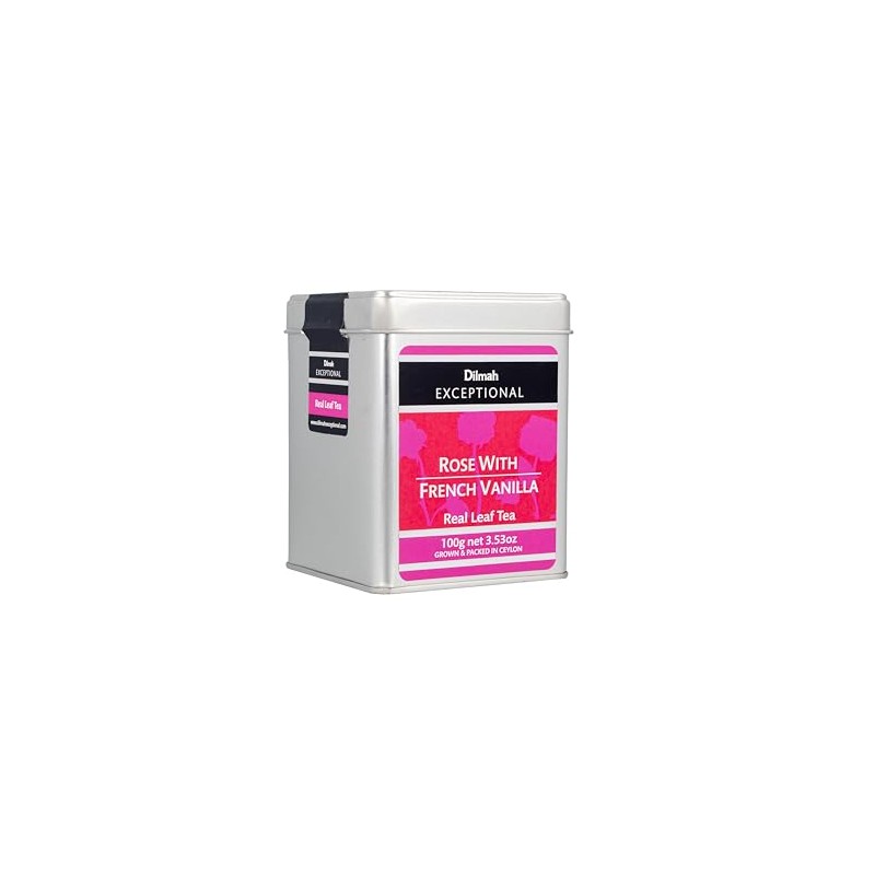 Dilmah Exceptional Rose with French Vanilla Loose Leaf Caddy, 100