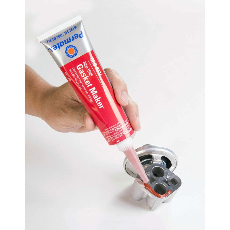 Permatex 81160-12PK High-Temp Red RTV Silicone Gasket, 3 oz. (Pack